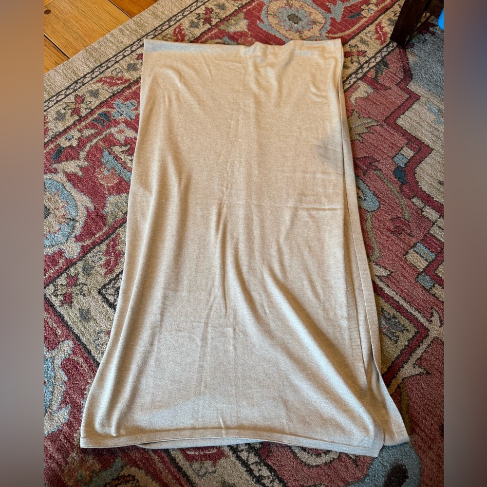 Hannah Rose Beige Knit poncho/wrap
